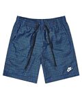 New Nike Nsw Woven Flow Lined Shorts Black Blue Da0051-480 Size Large - Xxl