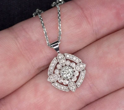 Featuring a Vibrant 0.50CT Round Brilliant Cut Lab-Created Diamonds Fine Pendant - Image 1 of 4