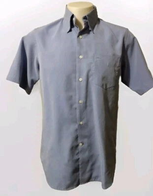 Camisa Dockers Para Hombre Mediana Manga Corta Botones Bolsillo en el Pecho Cuello Azul Foto 1 de 4