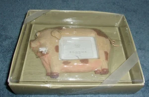SONOMA AMERICANA BARN PIG PICTURE PHOTO FRAME NIB 2.5 X 3 - Picture 1 of 3