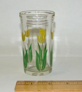 Vtg Swanky Swig Yellow Tulips 3 7/8" Glass, 3 Ring Top, Single Replacement - Picture 1 of 5