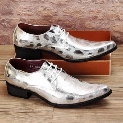 Zapatos Oxford informales de charol con cordones formales de vestir punta puntiaguda de Inglaterra para hombre Foto 1 de 4