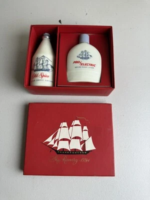 Vintage Old Spice Shulton Pro Electric & After Shave Conjunto de Recuperação de Navio Nº. 398 - Imagem 1 de 4