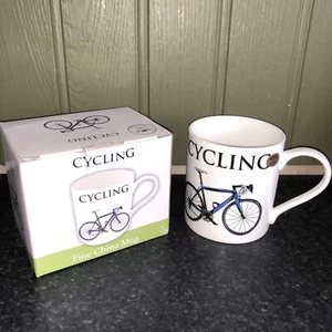 Cycling Fine China Coffee Mug Cup Leonardo Collection - NEW IN BOX Bicycle GIFT - Picture 1 of 11