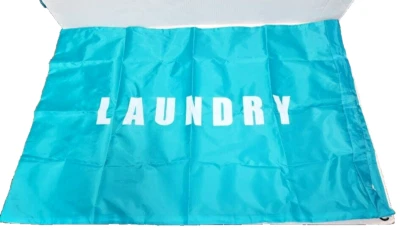 PACK de 2 bolsas de lavandería con cordón de 36 pulgadas x 24 pulgadas (verde azulado, gris) Foto 1 de 3