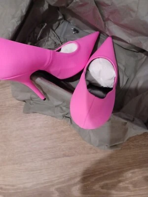 Balenciaga Knife Pointed Toe Pumps Women's 39/9US Pink Fluro Solid Slip On - Image 1 of 4