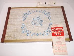 Vintage 60s HOSTESS ELECTRIC TRAY Large Surface Hot Plate Plug In Electric 17x11 - Bild 1 von 9