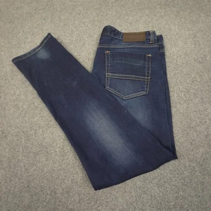 Benetton Jeans Mens 36 Blue Denim straight Pants zip Fly casual Size 36x34 - Picture 1 of 12