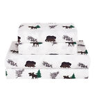 Twin, Full, Queen, King Rustic Bear Moose Bed Sheet Set Microfiber Cabin Hunting