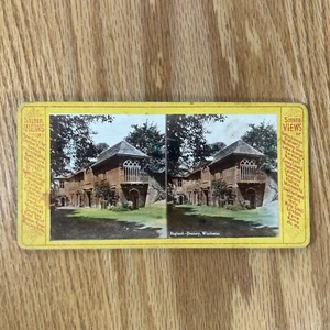 Antique Stereoview Card Stereoscope The Deanery Winchester England 1905 - Picture 1 of 12
