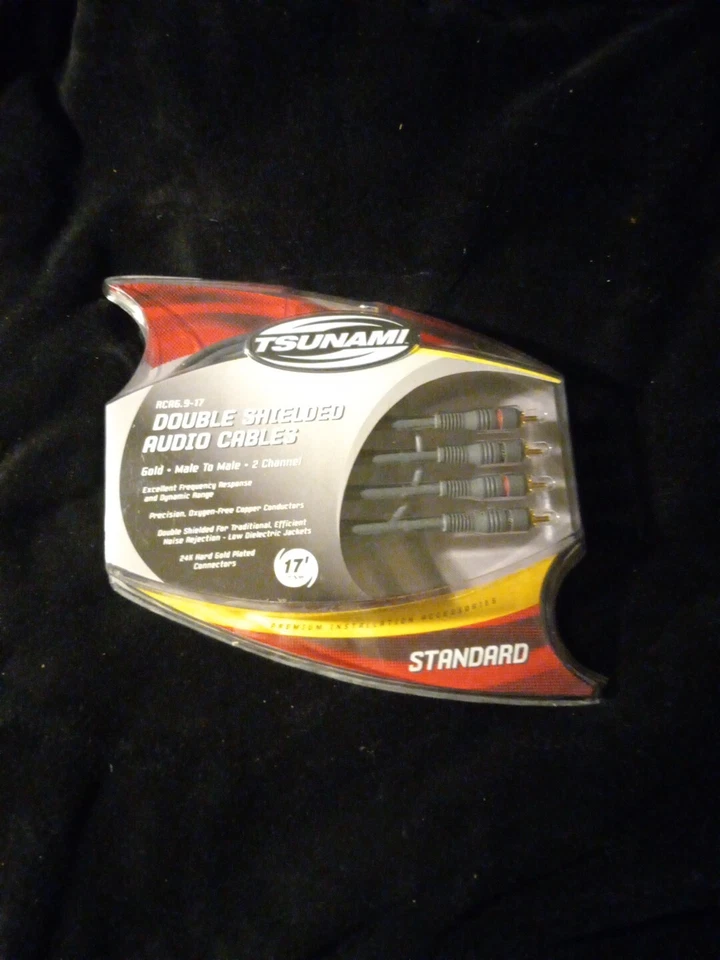 New Tsunami RCA Audio Cables RCA6.9-17 Double Shielded RCA Audio Cables/Amp Wire - Image 1 of 4