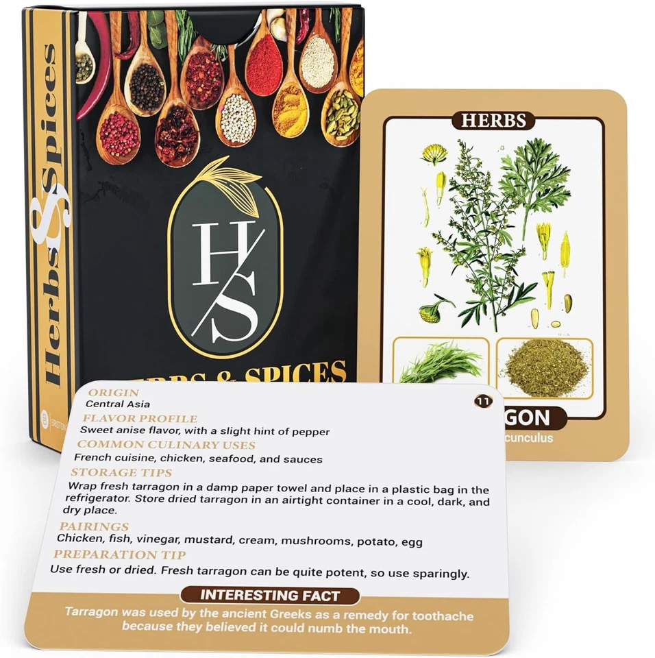 Briston Herbs & Spices: 75 Global Spices & Herbs Flash Cards - Culinary Guide