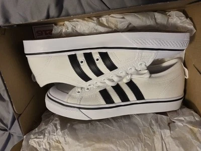 Adidas Nizza White Black Mens Originals Sneakers CQ2333. Size 8 - Image 1 of 4