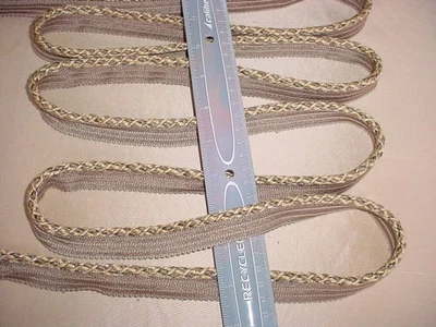 12Y KRAVET LEE JOFA DRIFTWOOD ANTIQUE GOLD CORDING UPHOLSTERY TRIM - Image 1 of 3