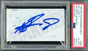 Ken Griffey Jr. Auto 6/27/99 Ticket Stub Final HR Kingdome PSA 6 Sig 10 PSA/DNA - Picture 1 of 2
