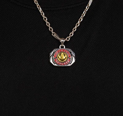 Colgante de plata dragón zord power moneda símbolo-poder verde de guardabosques legendario Foto 1 de 3