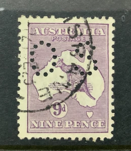 KANGAROO :  9d VIOLET 3RD WMK    Perf OS. F.USED…,,,. - Picture 1 of 1