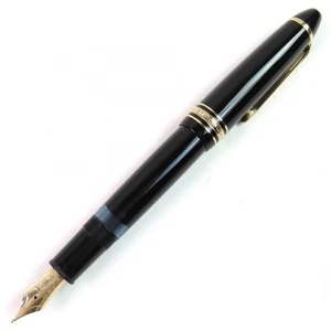 Montblanc Meisterstuck No.146 14K F nib White Star Black Gold GERMANY - Picture 1 of 10