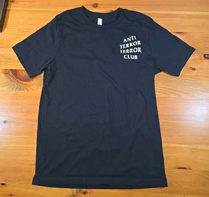 Anti-terror Terror Club Large Black T-Shirt Canvas Bella Canvas.      D2 - Picture 1 of 6