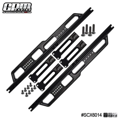 GPM Aluminum Side Steps (Silver Inlay Version) For AXIAL SCX6 Jeep Trial Honcho - Image 1 of 4