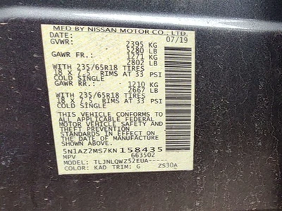 Passenger Right Headlight Fits 19-21 MURANO 342504 - Image 1 of 4