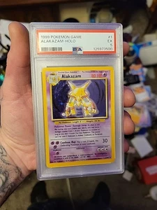 1999 Pokemon Alakazam Holo Rare Game PSA 5 Vintage - Picture 1 of 2