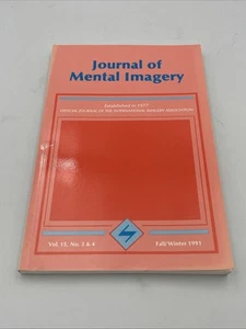Vintage RARE 1991 Journal Of Mental Imagery Vol 15, No. 3+4 V6 - Bild 1 von 6
