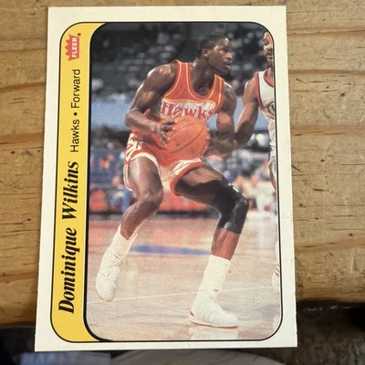 Pegatina Fleer 1986 Dominique Wilkins #11 Atlanta Hawks H.O.F. Foto 1 de 2