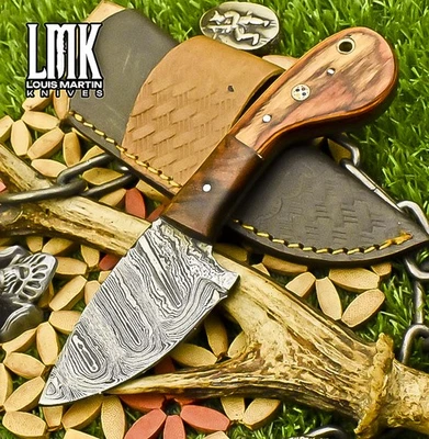 LMK Hot Item Cuchillo Skinner Torcido Damasco Madera Dura Refuerzo Deportes Único Foto 1 de 4
