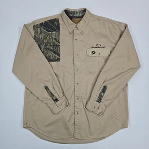 Mossy Oak Apparel Khaki Camo Shooting Pad Hunting Shirt XL Cotton Outdoors - Picture 1 of 11