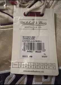 Authentic Kobe Bryant LA Lakers Mitchell & Ness NBA Jersey XL XLarge Gold NWT - Picture 1 of 2