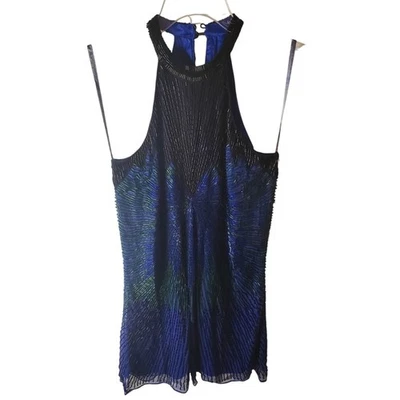  Parker Isla Blue Beaded Shift Party Formal Cocktail Dress Size XS NWT  - Image 1 of 4