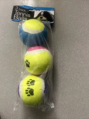 Mini Pelotas de Tenis para Perros Mascotas Seguro, Juguete de Entrenamiento de Ejercicios, Pack de 3 Foto 1 de 2