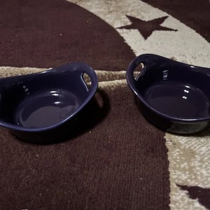 Rachel Ray Plum About 6 1/2 W/handles Ramekin Serving Dish 12 Oz Set Of 2 - Picture 1 of 12