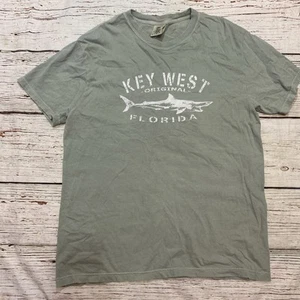 T-shirt Key West originale Florida basic cotone taglia L verde - Foto 1 di 9