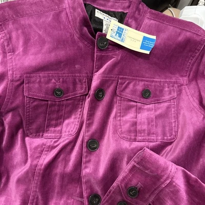 Chaqueta Blazer Covington Para Mujer Talla 14-16 Terciopelo Mezcla Algodón Orquídea Profunda Foto 1 de 4