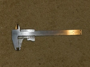 Vintage Sears Craftsman 6" Manual VERNIER Caliper Stainless MADE IN ITALY - Picture 1 of 1