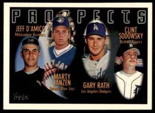 1996 Topps Jeff D'Amico/Marty Janzen/Gary Rath/Clint Sodowsky Baseball Cards
