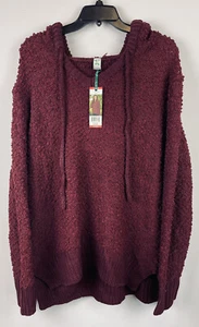 Green Tea Hoodie  Pullover Women's Size X-Large Wine Popcorn Cozy Long Sleeve - Picture 1 of 7