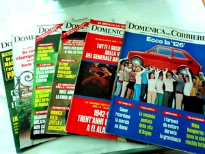 DOMENICA DEL CORRIERE LOTTO 6 RIVISTE ANNO 1972 NUMERI 39-40-41-42-43-44 - Picture 1 of 4