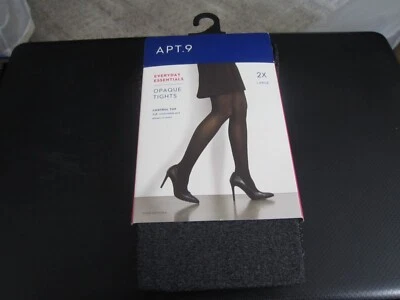 Medias opacas Apt.9 Everyday Essentials Control Top carbón brezo - talla 2X Foto 1 de 2