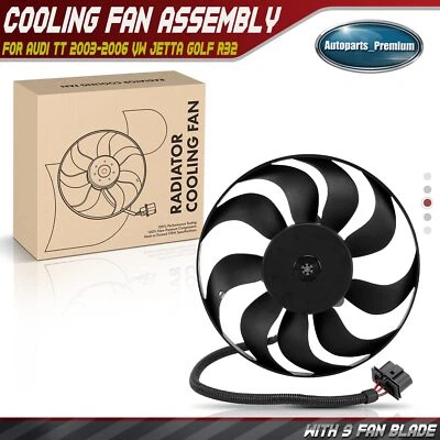 Conjunto de ventilador de refrigeración del radiador para Audi TT 2003-2006 Volkswagen Jetta Golf R32 Foto 1 de 4