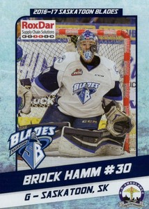 2016/17 Saskatoon Blades - BROCK HAMM (g)