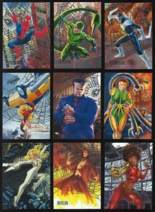 2017 Fleer Ultra Spider-Man Silver Web Foil You Pick the Card Finish Your Set - Picture 1 of 14