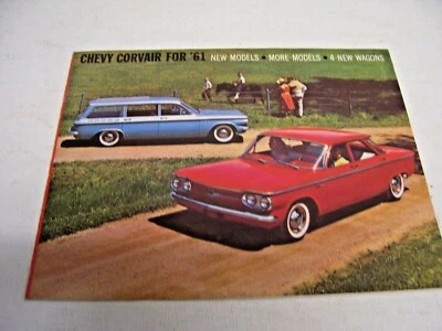 1961 Chevrolet Corvair Vintage Car Sales Brochure Catálogo - Greenbrier Monza 700 - Imagem 1 de 4