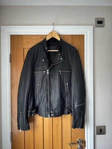 All Saints Kline Men’s Leather Jacket (Size Large) - Picture 1 of 6