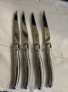 Rare Stainless Steel Slitzer Steak Knives Set Of Four Stainless - Picture 1 of 8