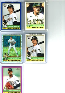 Juego de 11 tarjetas base del equipo de atletismo de Oakland de béisbol Heritage 2025 + 3 bonificaciones + - Imagen 1 de 3
