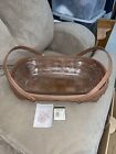 longaberger basket 2008 retired oval gathering med with prot 18.5x12x4"