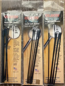 3 Packs Olson Saw SC41101 Pin End Scroll Saw Blade, 15 TPI Regular 18 Blades - Picture 1 of 1